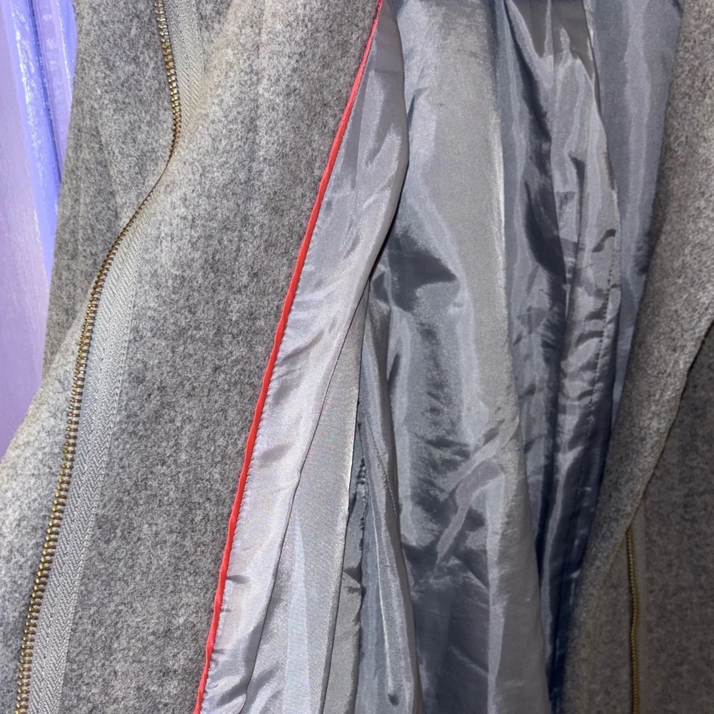 J. Crew Factory Gray Pea Coat - Picture 9 of 16